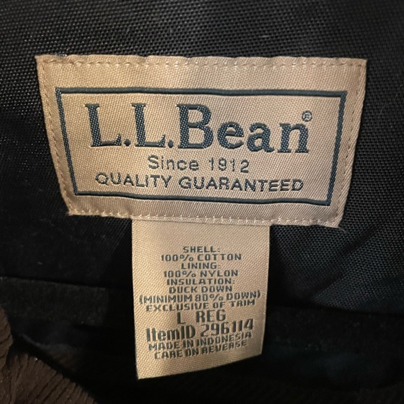 LL BEAN • upcountry waxed cotton down vest - Picture 5 of 6